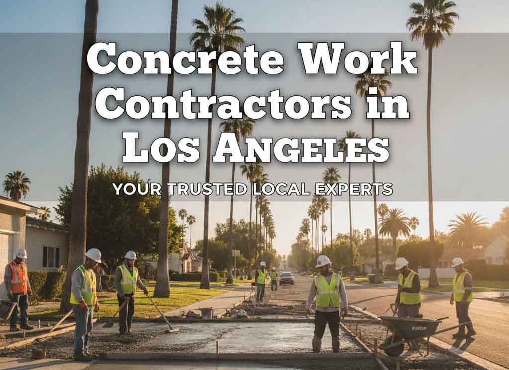 Los Angeles decorative concrete project with stamped pattern and professional finishing